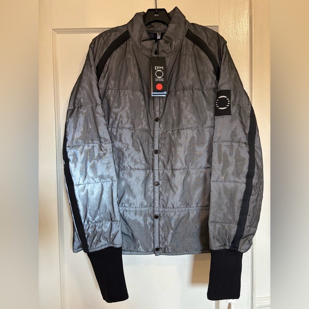 EMF Men's Metallic Gray Puffer Jacket XL NWT